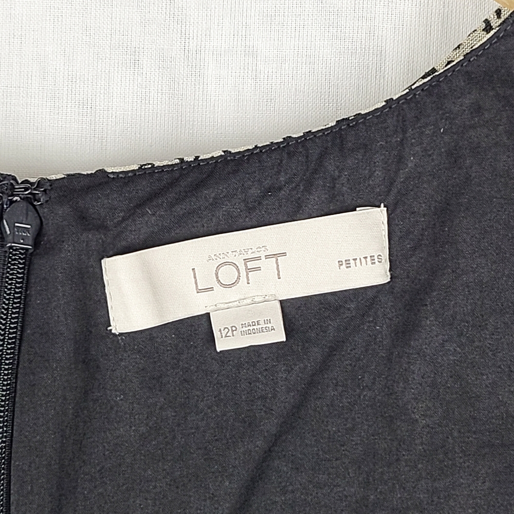 Loft Color Block Print Shift Dress - image 4